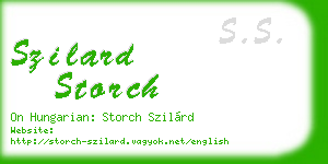 szilard storch business card